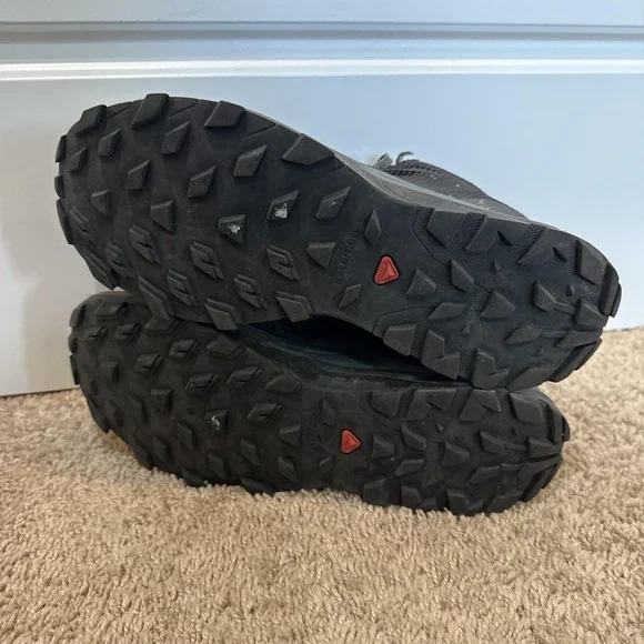 Salomon Boots Unisex Size 9 Black Ankle Hiking Trail Lace Up Combat Shoes - Picture 6 of 8